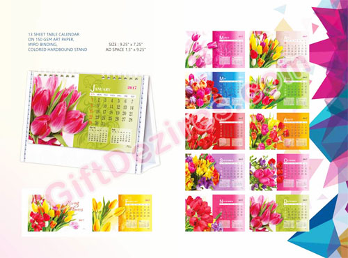 Customized Calendar-Flowers